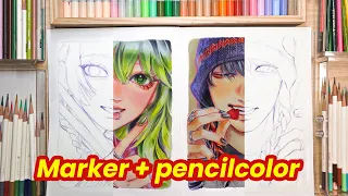How to draw with Markers and Colored Pencils – Here's What Happened ✦ Hutachan