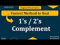 1 s complement and 2 s complement 1 complement of binary number 2 complement of binary number