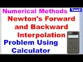 SNM MA3251 Unit 4 Newton s Forward and Backward Interpolation Using Calculator