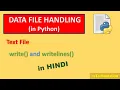 4 Data File Handling Python write and writelines explained CBSE class 12 CS