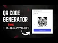 QR Code Generator made with HTML CSS and JS Part 2