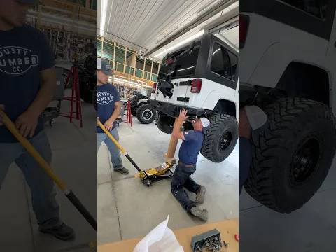 Getting the rear  @rockslideengineering5125 appalachian bumper installed on Bucks JK