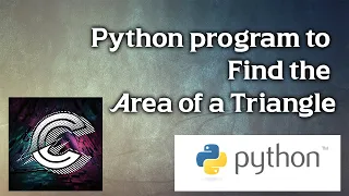 Python program to find the area of a triangle