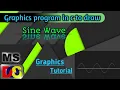 Graphics program in c to draw Sine wave Graphics Tutorial