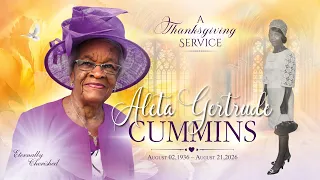 Celebration of Life  -   ALETA  GERTRUDE  CUMMINS