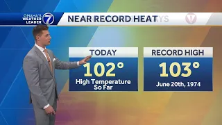 Near record heat this afternoon in Omaha