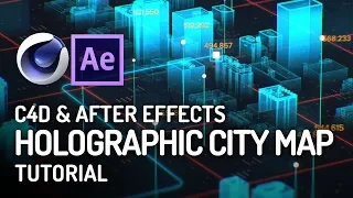 INSANE Holographic City Map Tutorial from Scratch - Cinema 4D After Effects