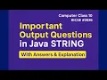 ICSE Java String Output Practice Problems Class 10 Board Prep 2026