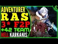 Adventurer Ras Hell Executioner Karkanis 42 3 F2P Team Epic Seven Raid Epic 7 Labyrinth E7