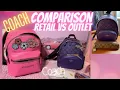 COACH RETAIL VS OUTLET Charter Backpack 24 vs Mini Court Backpack WHAT FITS Robin Cookie