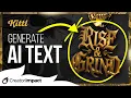 NEW Powerful AI Text Generator in Kittl Powered by Ideogram AI