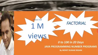 FACTORIAL PROGRAM IN JAVA ICSE