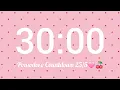 30 min Aesthetic Print Pomodoro Silent Only Beep Timer Study Work Focus Hobby Pink Timer