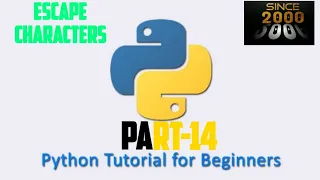 PYTHON TUTORIAL PART-14 ESCAPE CHARACTERS IN TAMIL SINCE 2000