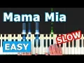Download Lagu ABBA - Mamma Mia - SLOW EASY Piano Tutorial