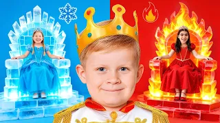 Hot vs Cold Princess Challenge