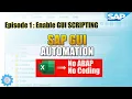 SAP GUI Scripting Series For Beginners Intro Setup for Functional Consultants