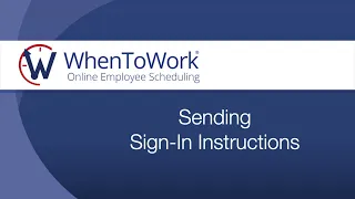 Sending Sign-In Instructions