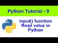 Read values in python - input function of Python Python Tutorial