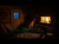 Tiefschlafen in einer gemütlichen Winterhütte | Schneesturmgeräusch zum Schlafen, Entspannen