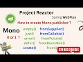 How to create mono fromSupplier mono create mono fromCallable Reactor mono