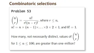 Project Euler Problem 53