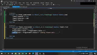 How to use Progressbar vb net