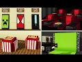 12 Movie and Cinema build hacks and Decorations in Minecraft!