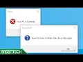 How To Make Fake Error Messages on Legacy Windows Versions