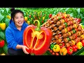 Download Lagu Single mom Harvests Giant Bell Peppers \u0026 Sugarcane to sell at the market