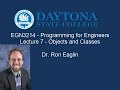 Programming for Engineers Lecture 7 - Objects and Classes