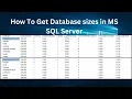 How To Get Database sizes in MS SQL Server