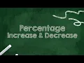Percentage Increase Decrease IGCSE Math