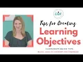 Tips for Creating Learning Objectives Classroom Quick Tips