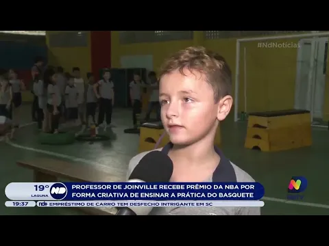 Professor de Joinville recebe prêmio da NBA