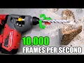 How Drilling Thru Concrete Works 10 000 FPS