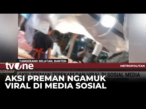 Preman di Pasar Ciputat Ngamuk sambil Bawa Sajam Bikin Pedagang Histeris