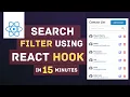 Build React Search Filter with React Hooks ReactJS Search Bar React Tutorials for Beginners