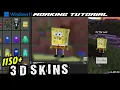 WINODWS 11 1 20 32 Minecraft Bedrock 3D skinpack tutorial