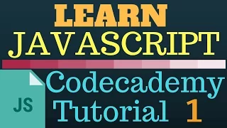 Codecademy Learn Javascript - 1