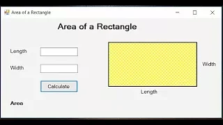 Visual Basic Tutorial - Area of a Rectangle