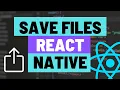 How to Download and Save Files for Expo React Native Apps using Storage Access Framework and Sharing