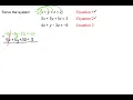Solving a 3 Variable System with No Solution