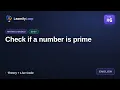 Check if a number is prime Visualized with Live Code DSA