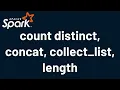 PySpark Tutorial 25 Count Distinct Concat Length Collect List PySpark with Python