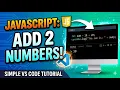 How to Add Two Numbers in JavaScript VS Code Tutorial