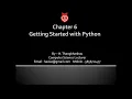 Chapter 6 - Getting Started with Python