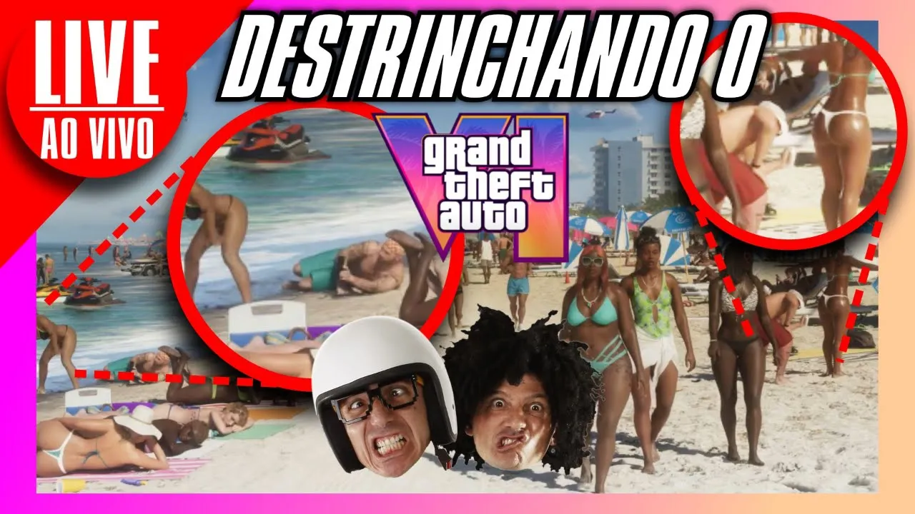 ???????? HOJE 19:30 AO VIVO - DESTRINCHANDO O TRAILER 1 DE GTA VI  COM A GALERA #gta6
