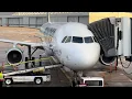 Frontier Airlines A321 boarding and departure from Cleveland CLE