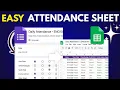 Google Sheets Attendance Tracker Tutorial 2026